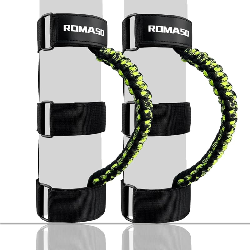 Alça de apoio para Jeep Wrangler e Gladiator em paracord ROMASO – Par com 2 unidades