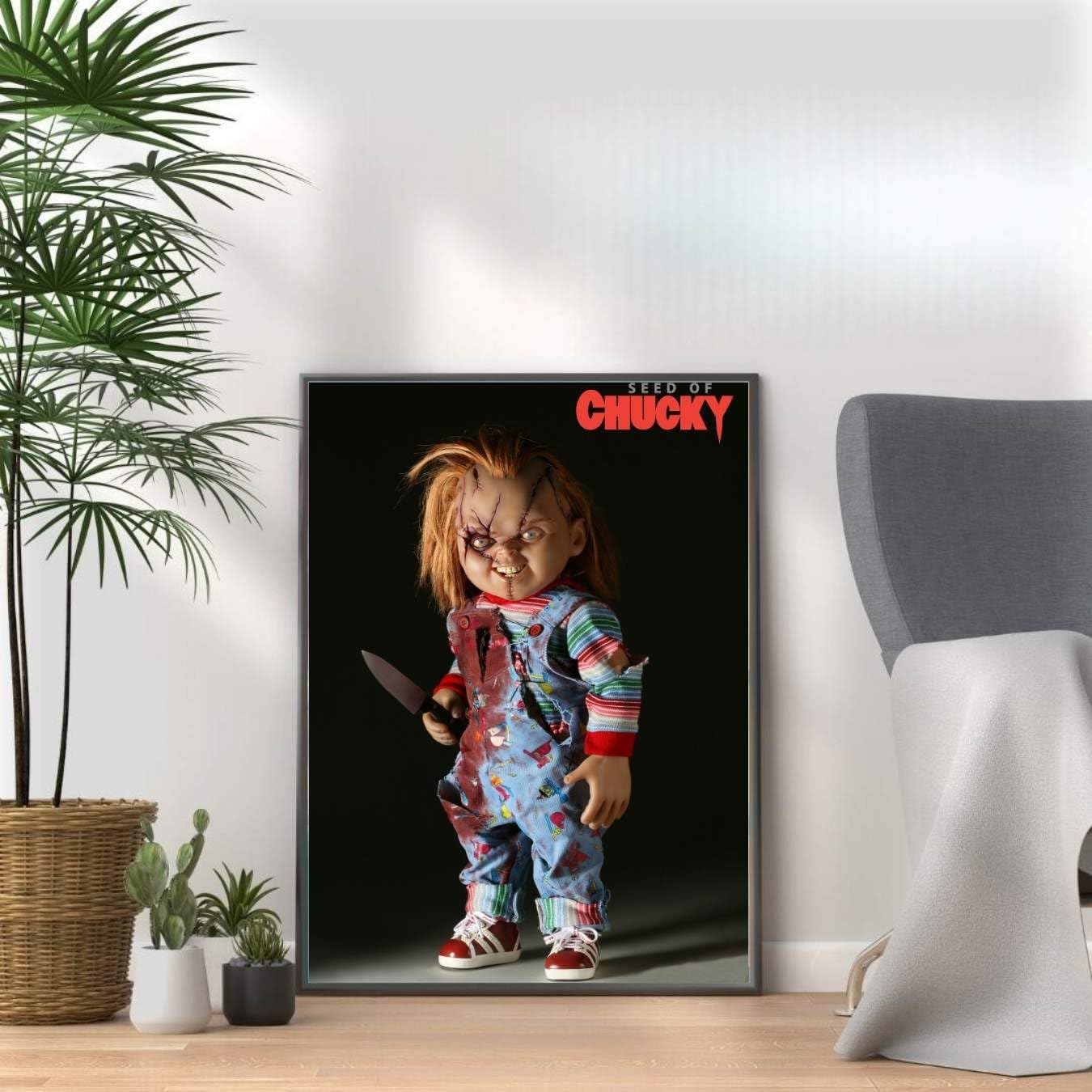 Horror Movie Poster Prints, Scary Film Wall Art, Halloween Decor, Horror Room & Home Cinema Wall Decor (CHUCKY, A3 Print Only (42x30cm))