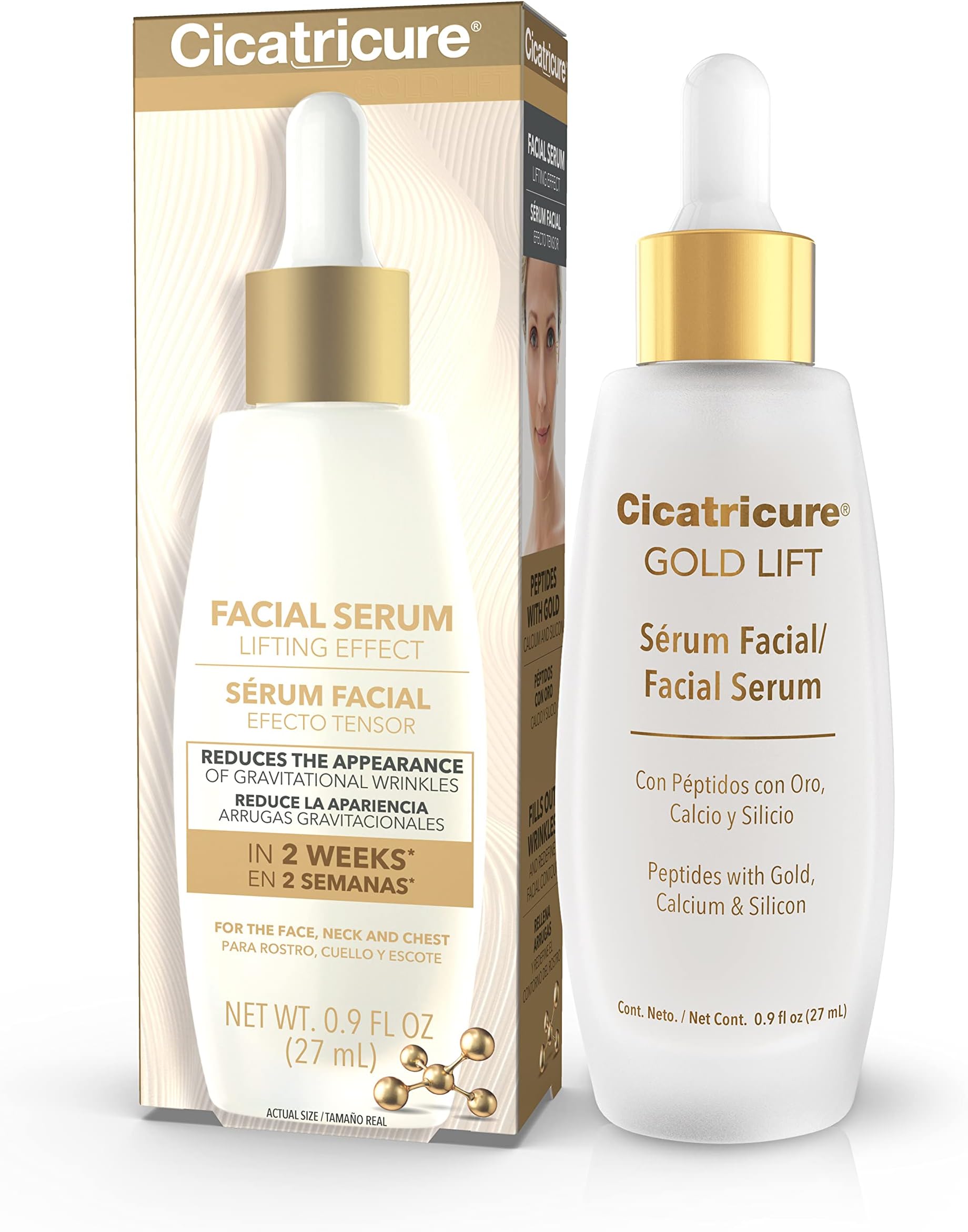 Cicatricure Gold Lift Facial Serum with Lifting Effect for Face, Neck & Chest- 27ml
