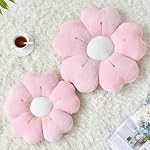 Flower Pillow, Flower Shaped Pillow Decorative Throw Pillows for Bed Couch, Cute Daisy Pillow Dorm Decor Floor Seating Cushion (Pink, 15 Inches)