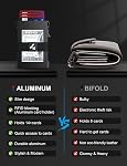 Men Wallet Credit Card Holder, Wallets for Men, Aluminum Minimalist Metal Pop Up Wallet with Durable Expandable Backplate, RFID Blocking, Front Pocket Card Cases, Holds 12+ Cards Plus Cash