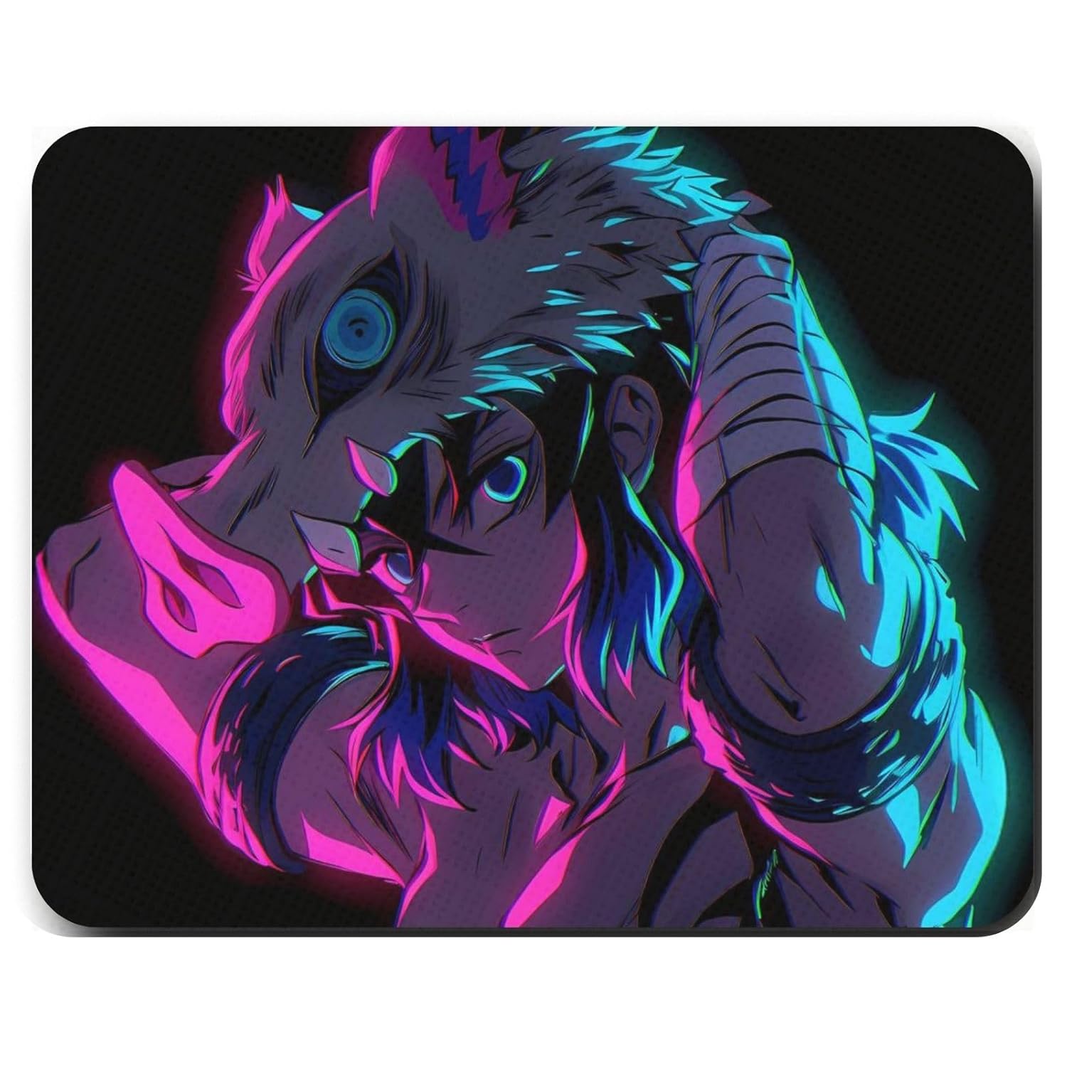 Zentora Inosuke Hashibira Anime Mouse Pad – 9×7.5 Inch Waterproof Desk Mat | Non-Slip Rubber Base, Stitched Edges | Ideal for Gaming, Laptop, PC, Office & Work-from-Home Setup