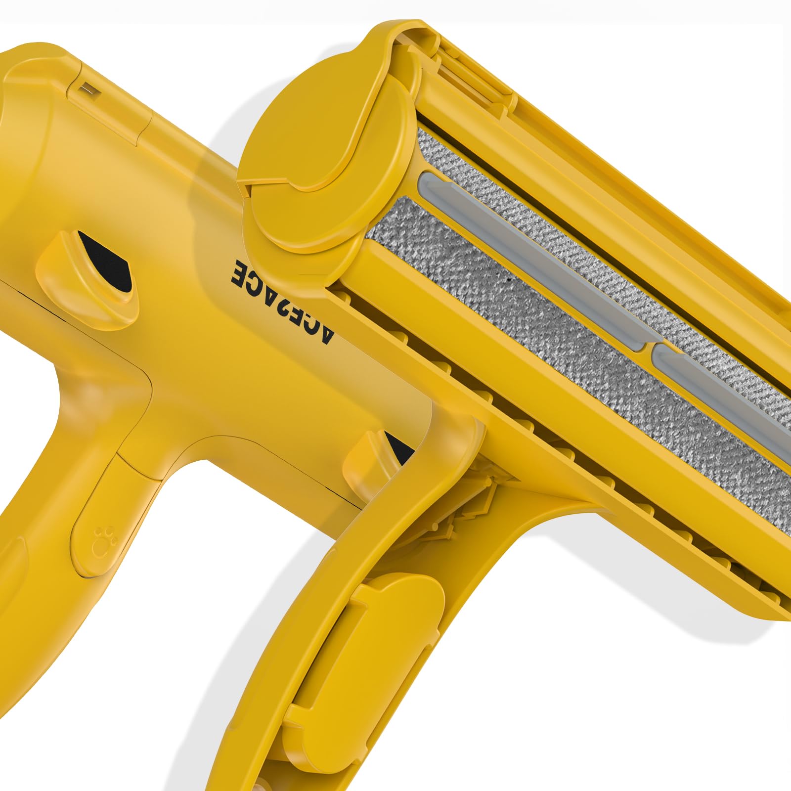 ACE2ACE Pet Hair Remover Roller, Reusable Animal Hair Removal Brush for Dogs and Cats, Easy to Clean Fixed Areas Pet Fur from Carpet, Furniture, Rugs, Stairs, Bedding and Sofa-Yellow