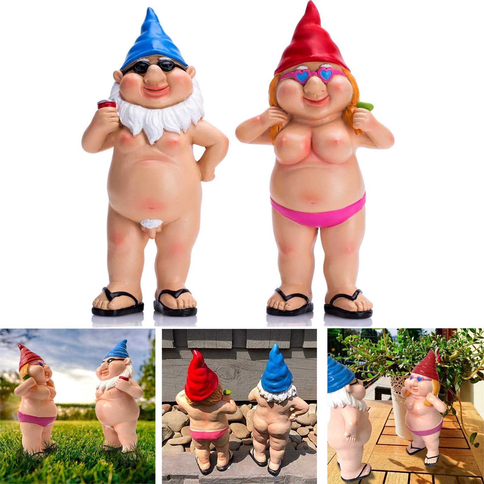 Gartenzwerg 'Jungfernschreck' - Nackter Zwerg 35cm Made In Germany