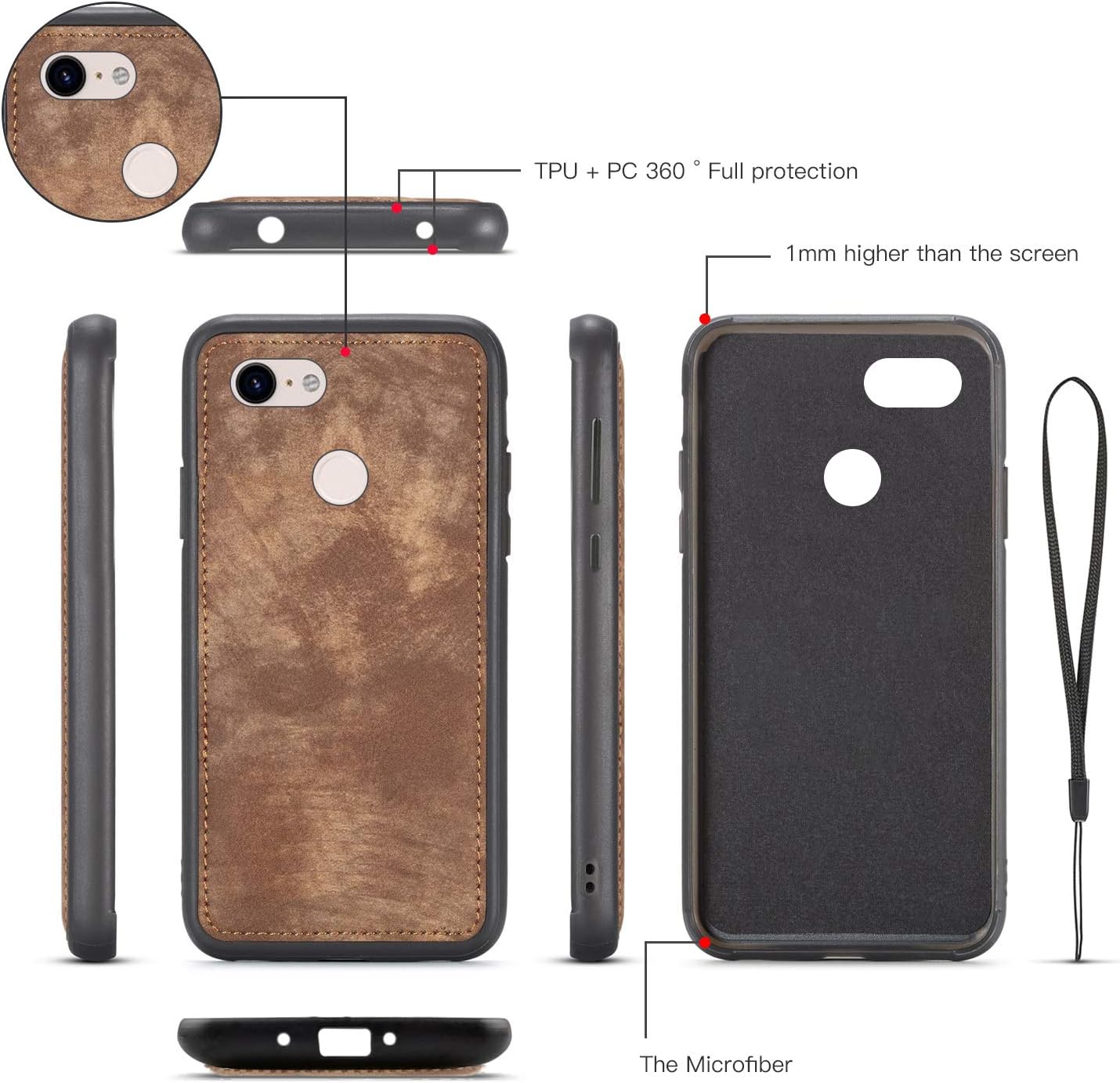 Up To 50% OFF Google Pixel 3A Leather Wallet Zipper Purse Detachable Card Slots Holder Flip Case Magnetic Wrist Strap Handle Shockproof Cover Pocket Wallet Handbag for Google Pixel 3A (Brown, Pixel 3A) Best Cyber Deals π₯ Google Pixel 3A Leather Wallet Zipper Purse Detachable Card Slots Holder Flip Case Magnetic Wrist Strap Handle Shockproof Cover Pocket Wallet Handbag for Google Pixel 3A (Brown, Pixel 3A)