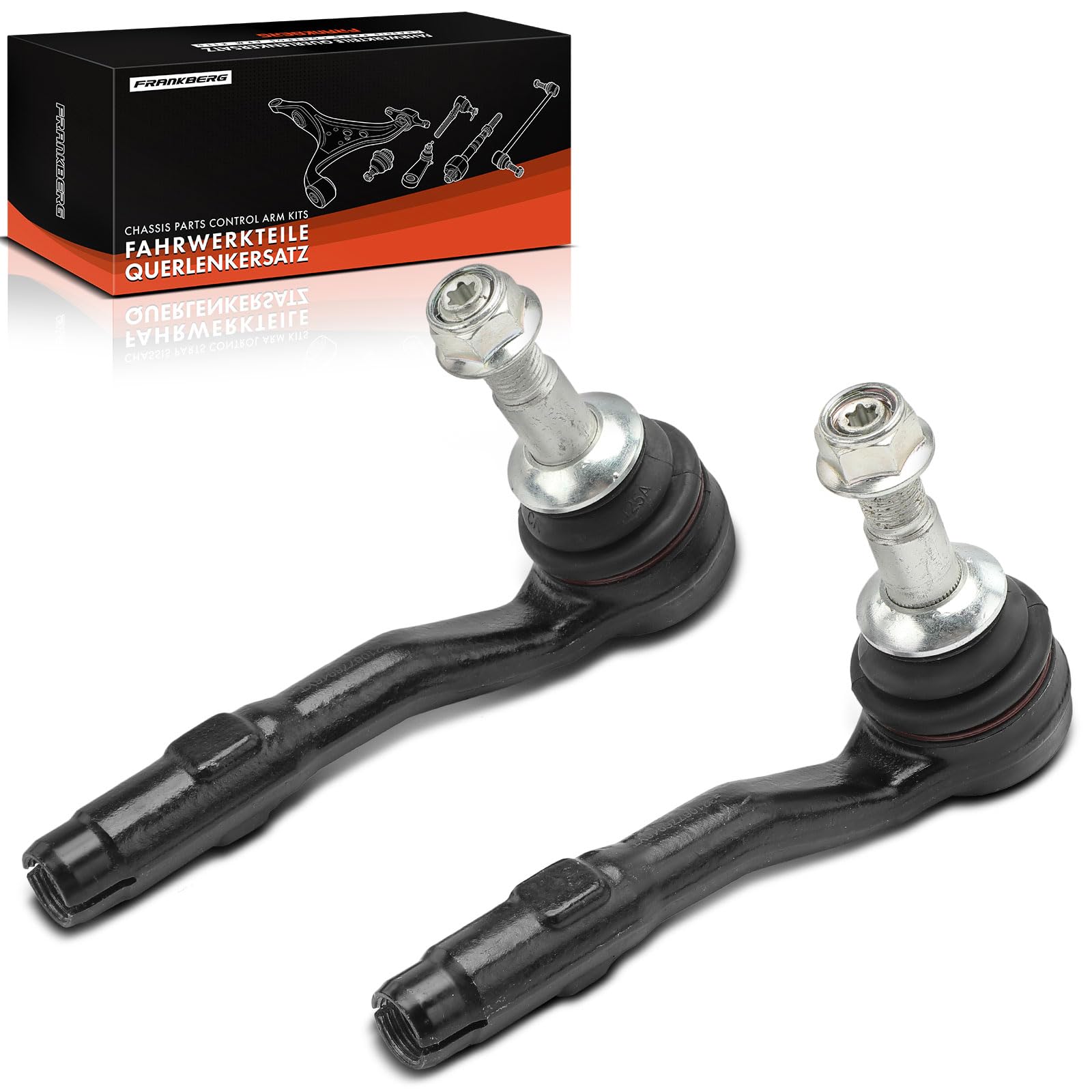 Frankberg 2x Tie Rod End Front Axle Compatible with 5 Series E60 520 523 530 535 540 550 M5 2001-2010 5 Series Touring E61 520 525 523 545 550 2004-2010 6 Series E63 635 630 645 Replace# 32106776946