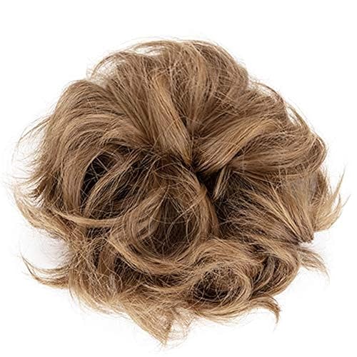 Miniatura 2 de Extensiones de cabello desordenado, coleta, peinado recogido, Moño, Marrón Jengibre