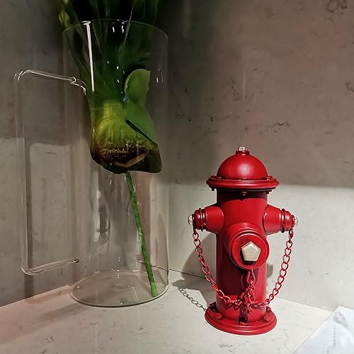 Miniatura 9 de PARSAHO Modelo de hidrante de incendios banco de dinero adornos para el hogar estatuillas de hierro para monedas de ahorro alcancía figuras vintage
