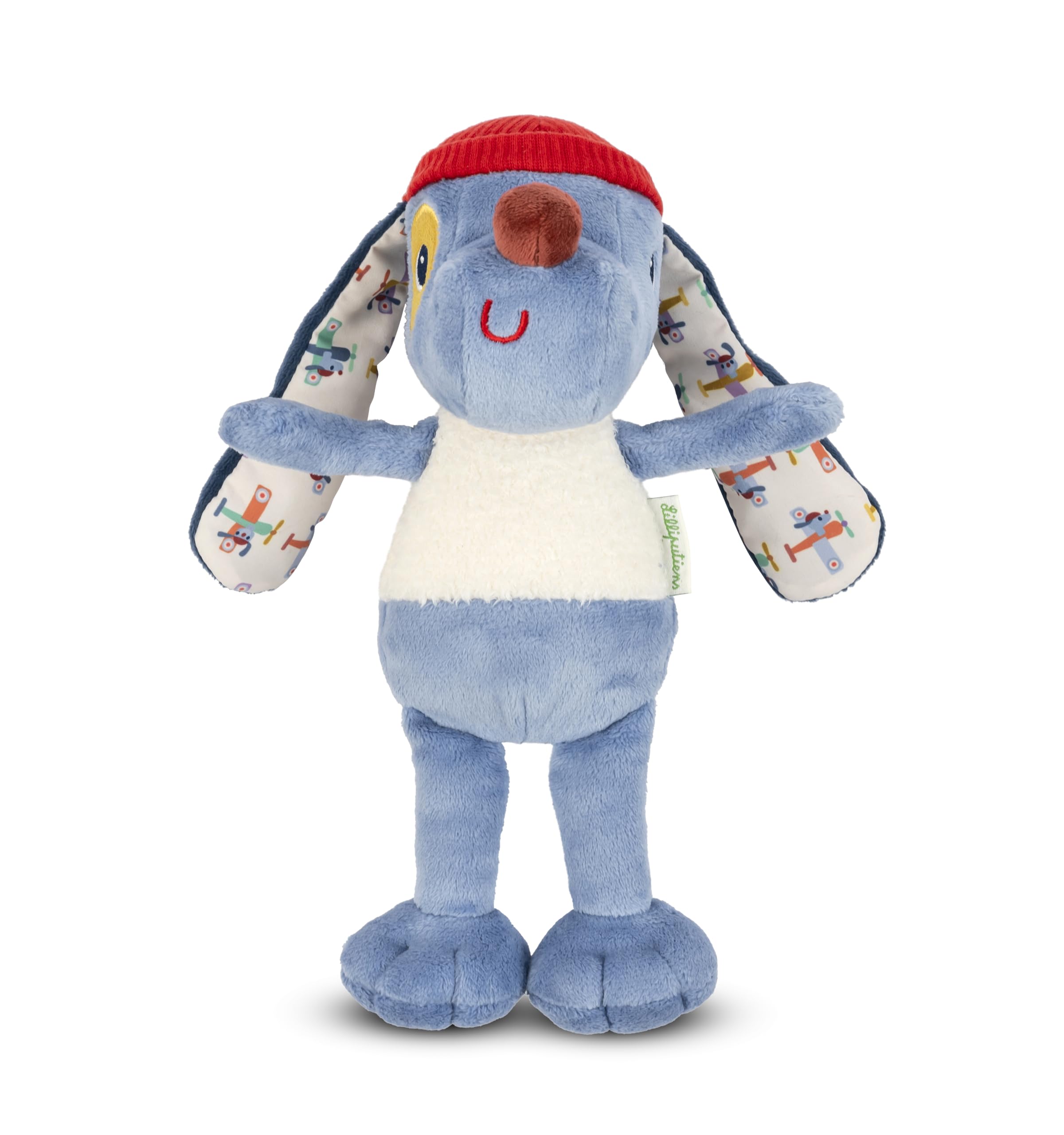 LILLIPUTIENS - Cuddly Toy - Jules the Dog - Baby Soft Toy in Gift Box โ For Newborns and Baptisms - Blue โ 18 cm - From Birth - 83625