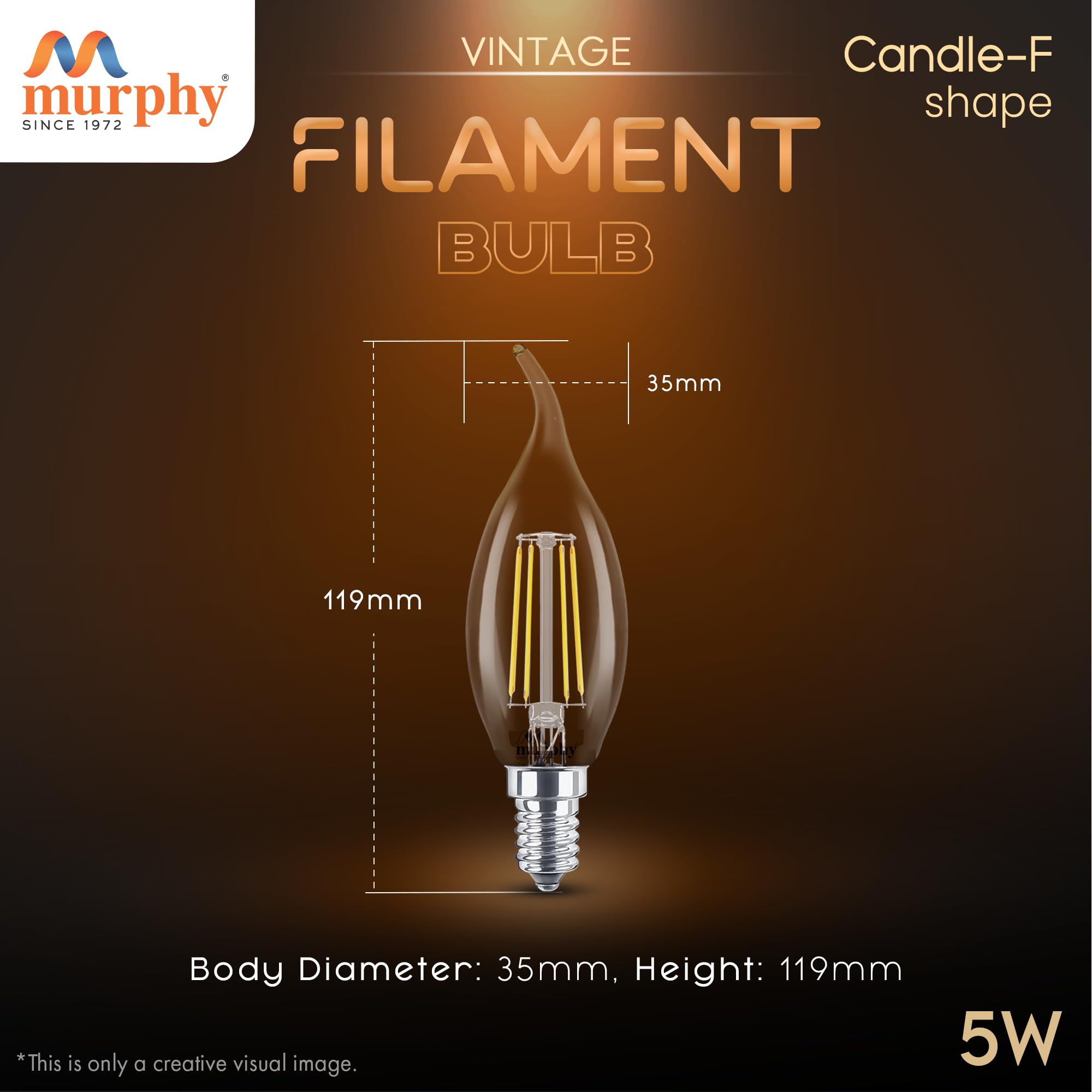 Vintage LED Candle Bulbs - Edison Filament Style -3 Vintage LED Candle Bulbs - Edison Filament Style -3