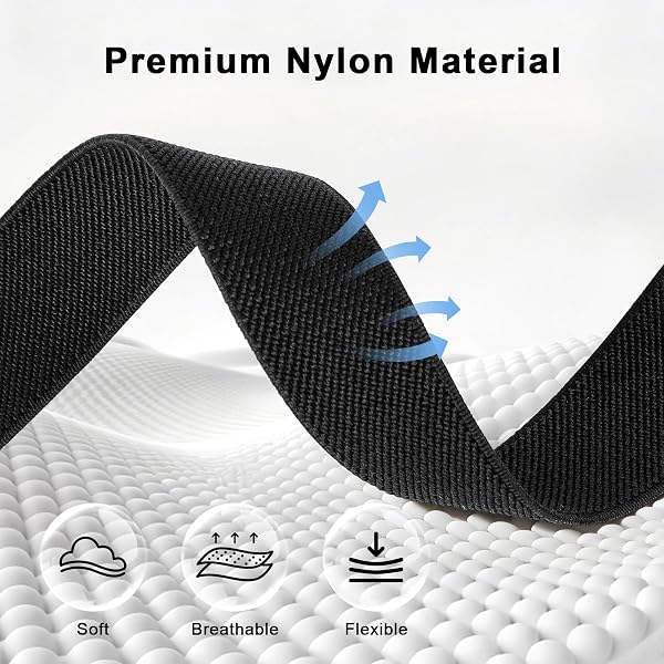 Hexasider Bracciale sportivo compatibile con Amazfit Helio Strap, cinturino in nylon per bicipiti con cassa per Zepp Amazfit Helio, accessori alla caviglia, cinturino di ricambio per uomo e donna - 5