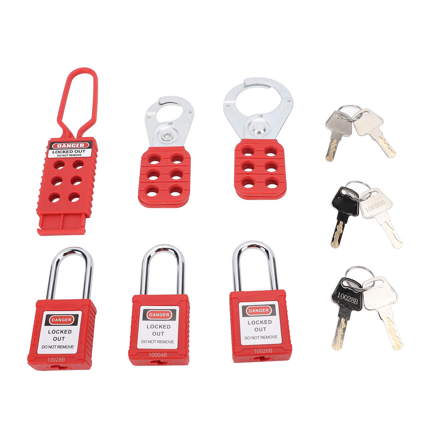 Kit de etiquetado de bloqueo, resistente a impactos, antimanipulación, kit de etiquetado de bloqueo de seguridad eléctrica con cerraduras seguras para seguridad en el lugar de