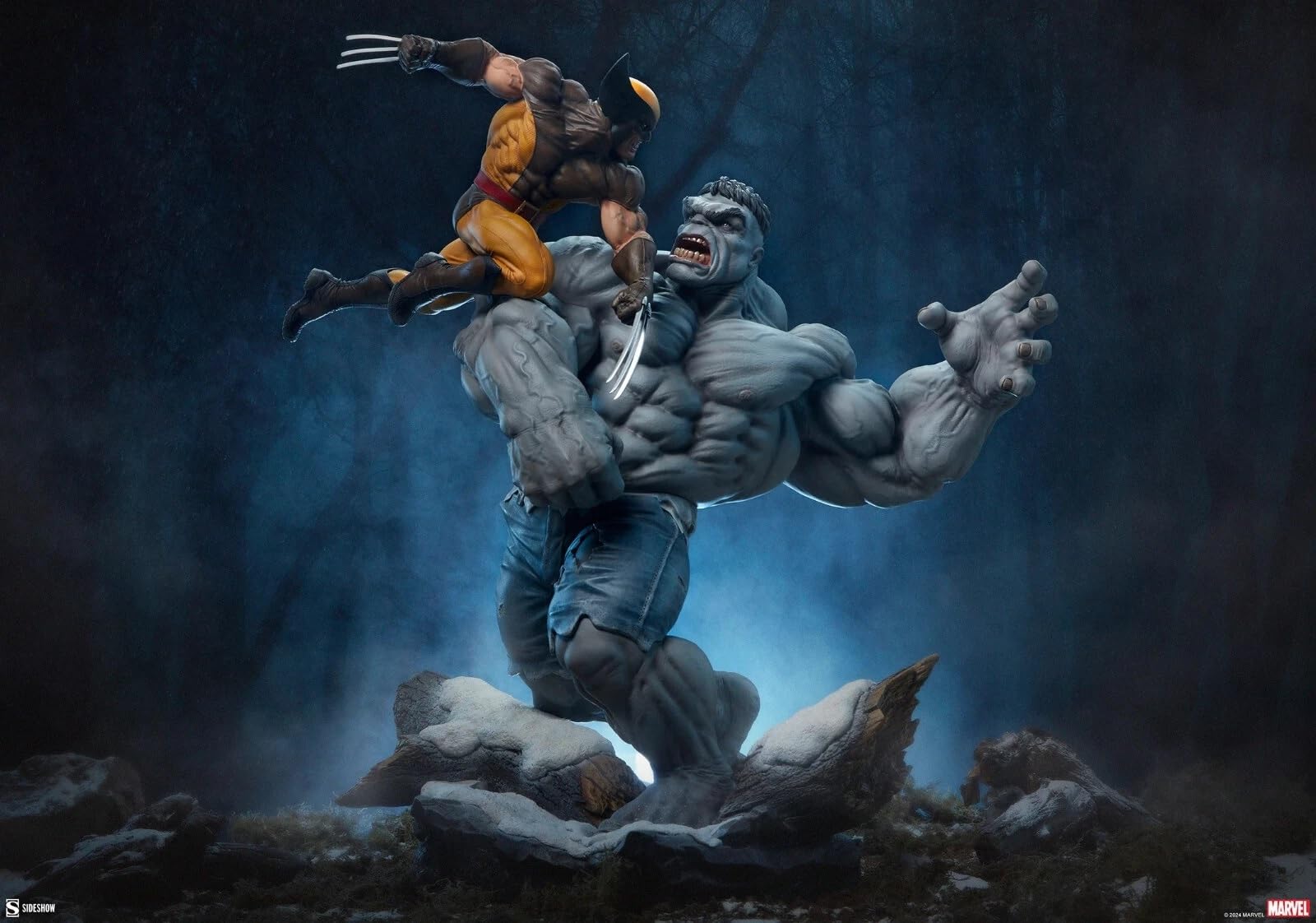 Amazon.com: Sideshow Collectibles Marvel Grey Hulk vs. Wolverine