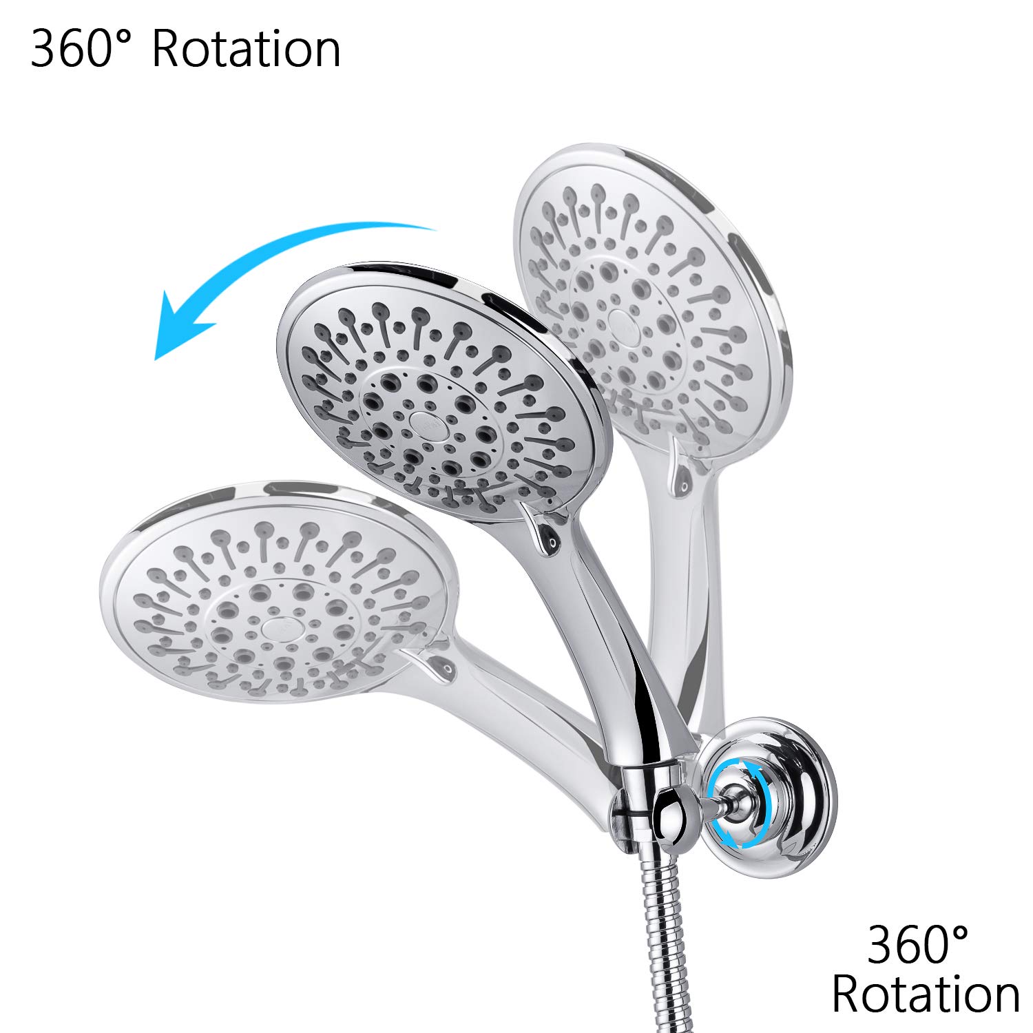 JiePai - Soporte para alcachofa de ducha, soporte de pared con tornillos