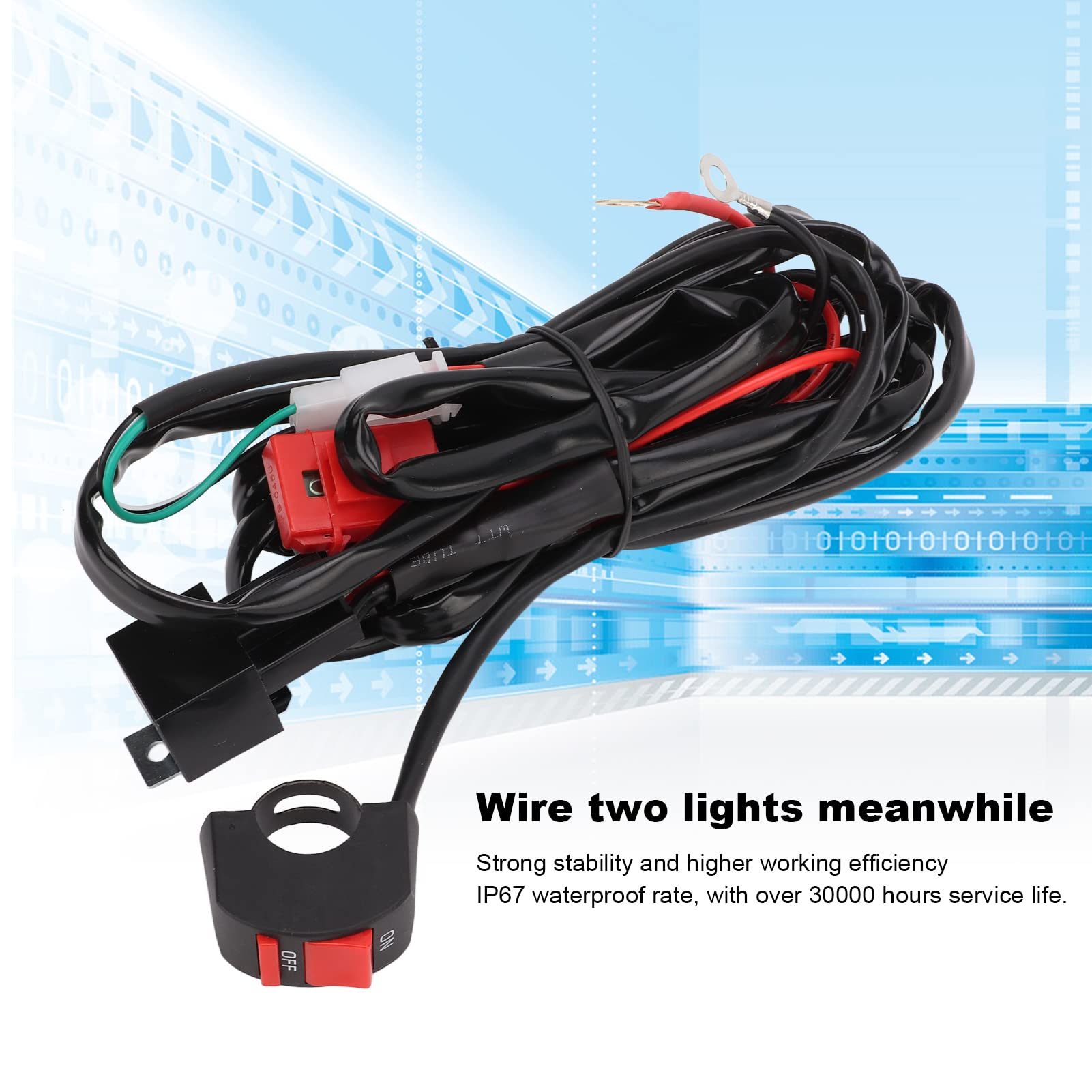 Câblage Moto Sous Clé Câble Double Positif + Bouton IP67