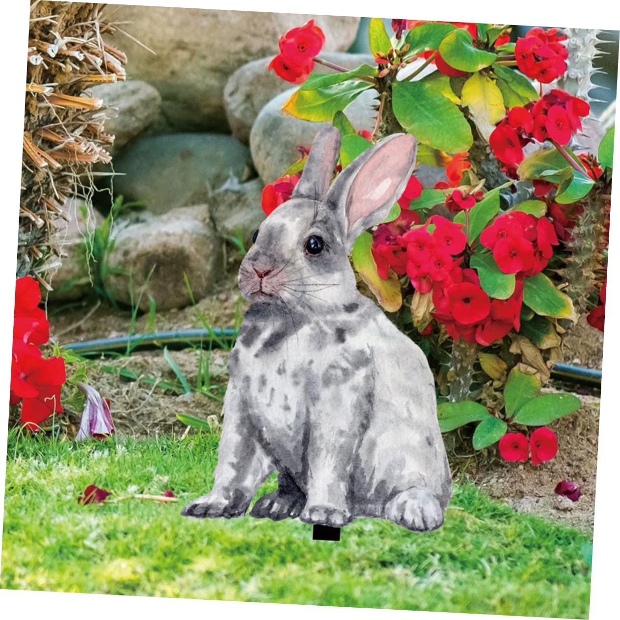 Sosoport 3 Sätze Gartendekoration Einsatz Easter Decoration Terassendeko Gartenfigur Gnomengarten Gartenzwerge Im Freien Osterhofdekorationen Im Freien Hofschild Mit Pfahl Acryl 2 Stück * 3