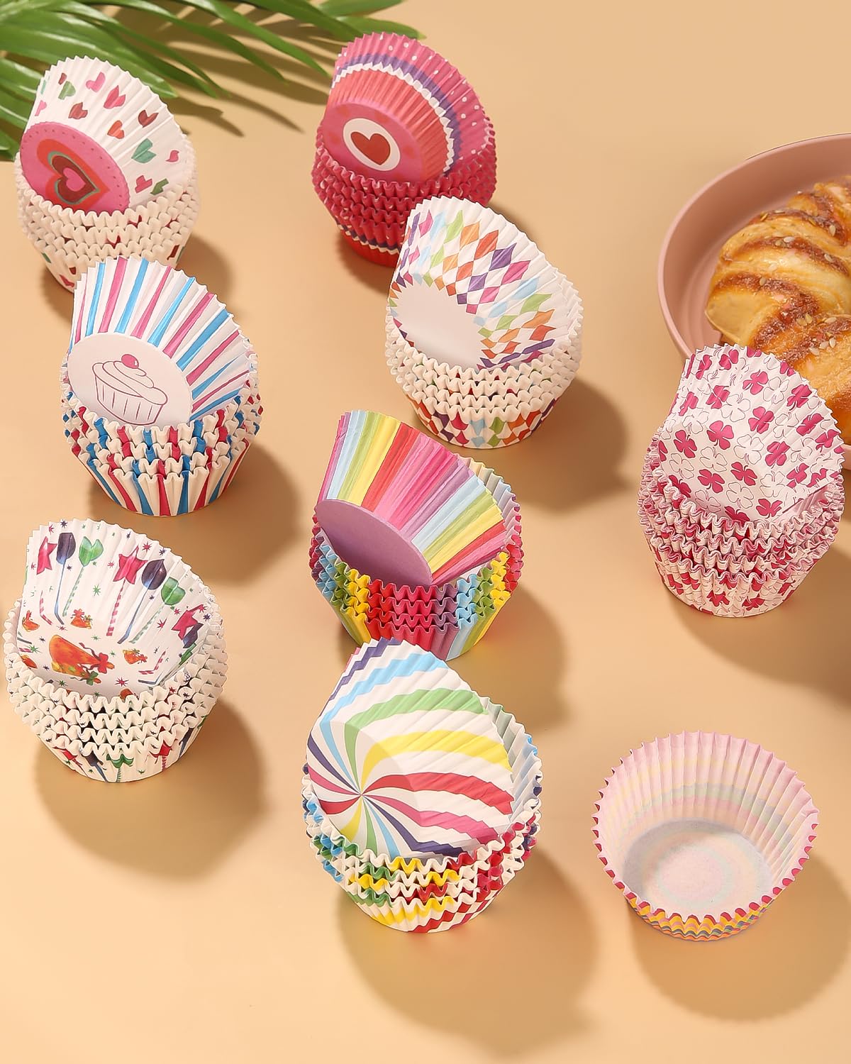 Moules à Cupcakes Et Muffins 50 Caissettes à Muffins Papier - Antiadhésives Et Résistantes Caissettes Four Micro-ondes