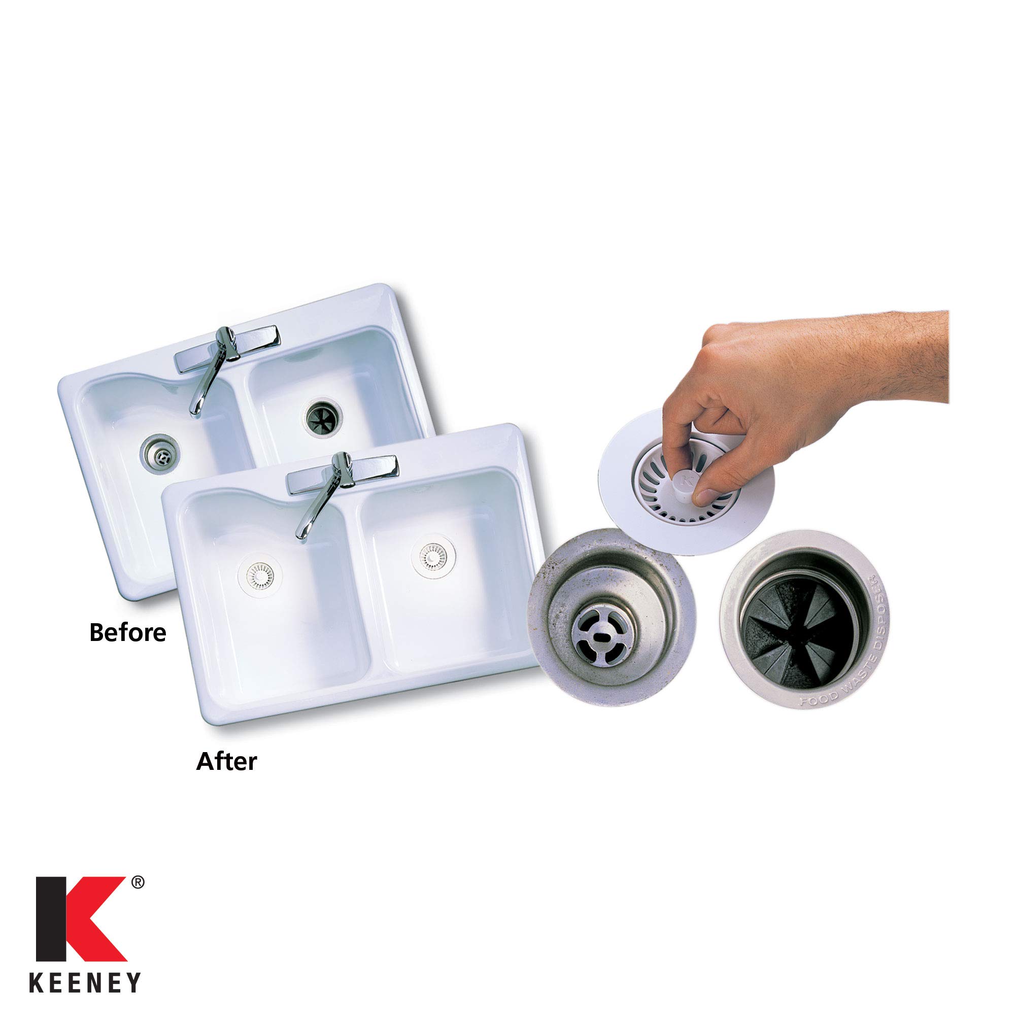 Keeney K5451 korek do zlewu, chromowany