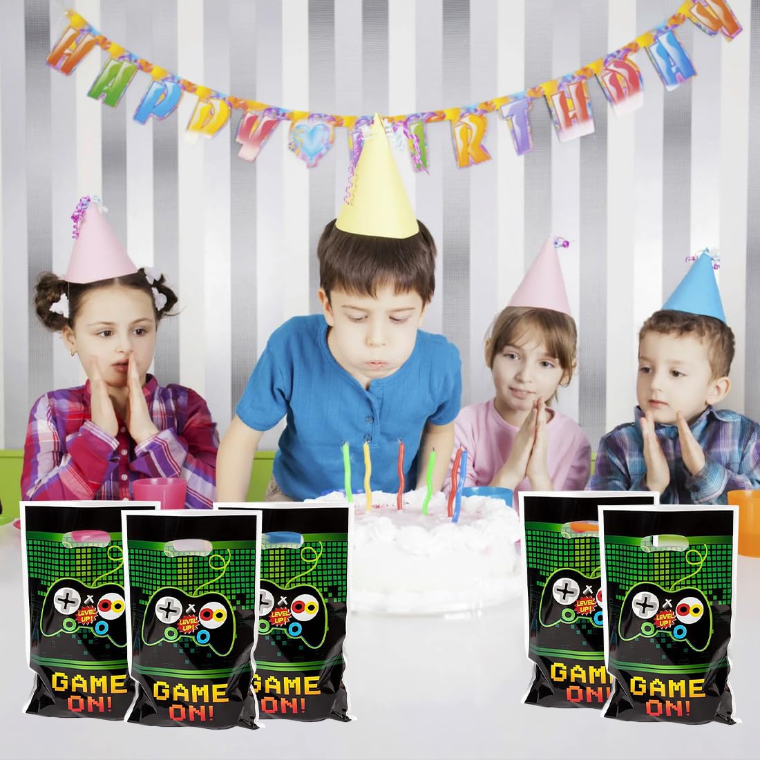 Videospiel Party Set Mit 36 Teilen - Komplett-Set Für Kindergeburtstage