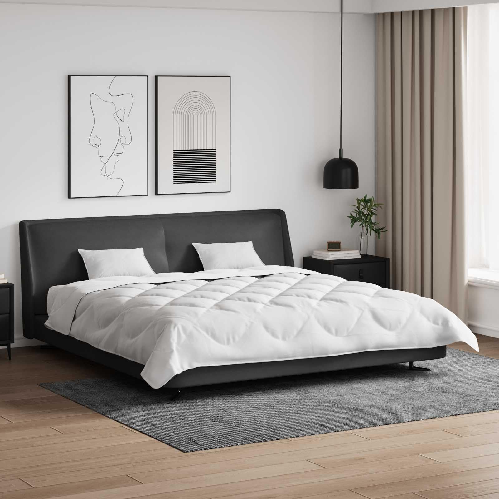 Generisch Decke mit Kissen mit Kissen 3 pcs Weiß Mikrofaser,Heim & Garten,Haushaltswäsche,Bettwäsche,3378097