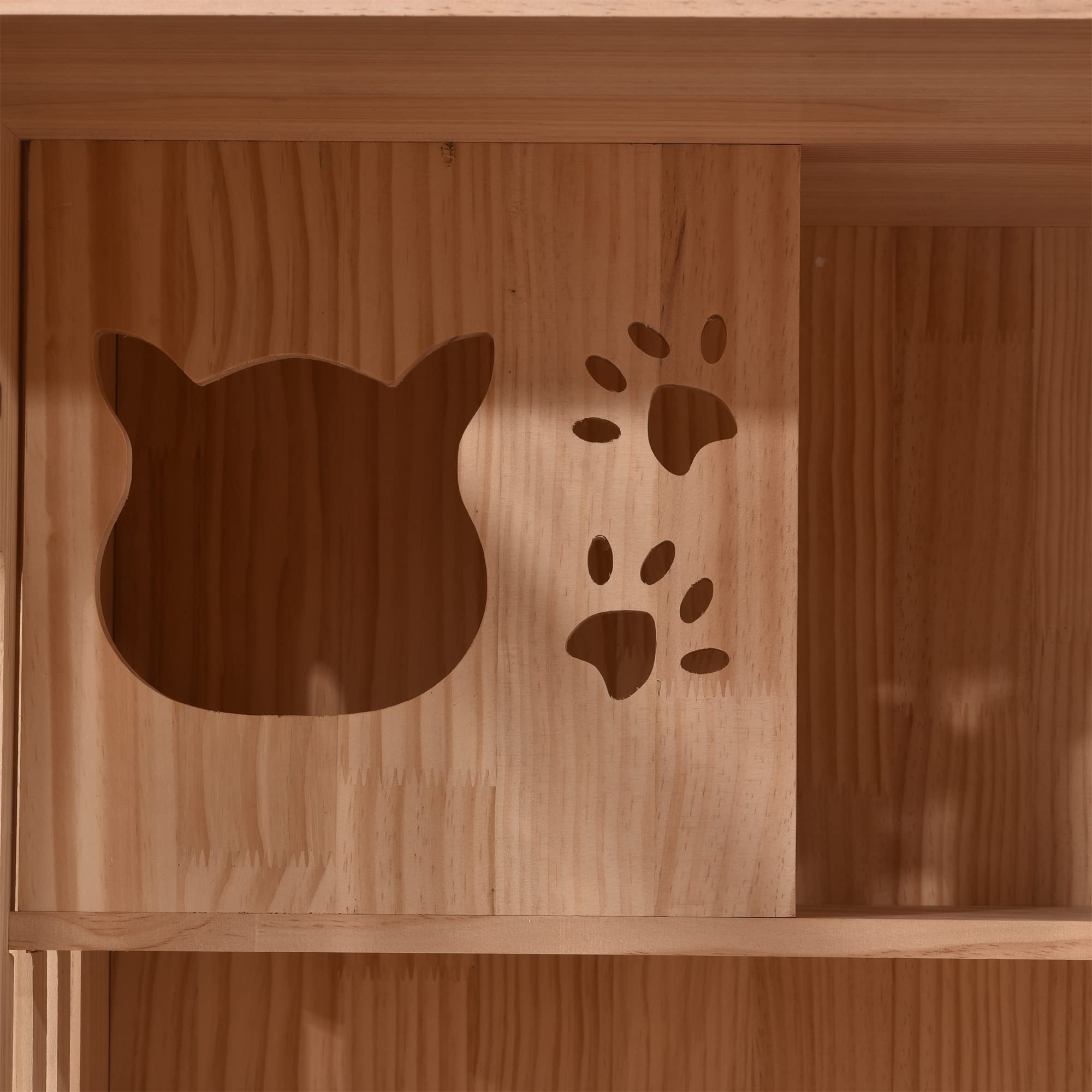 Amazon.co.jp: 猫 ケージ キャットケージ 3段 木製フレーム 広々 大型