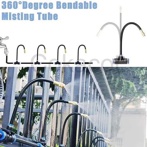 Miniatura 2 de Sistema de riego por goteo de 49.21 pies, kit de riego por goteo flexible de 360, sistema de riego automático para jardín, sistema de nebulización
