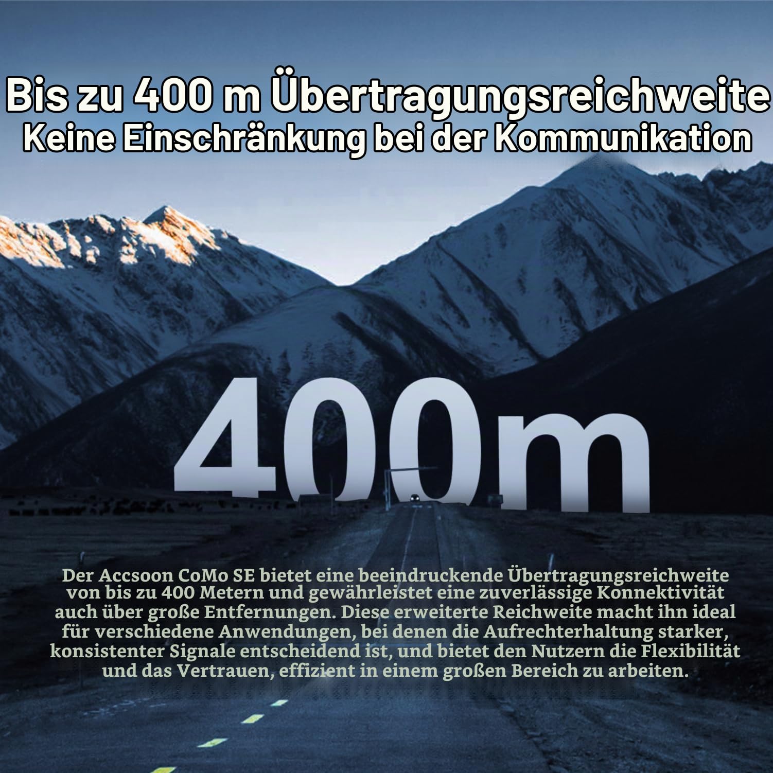 Accsoon Como SE Wireless Intercom Headset System, 2,4 GHz Vollduplex-Kommunikation, 1312ft/400m Reichweite, Externe Antenne, ENC, 30+ Stunden Akkulaufzeit, 1 PC-Host- und 4PC Remote-Headset
