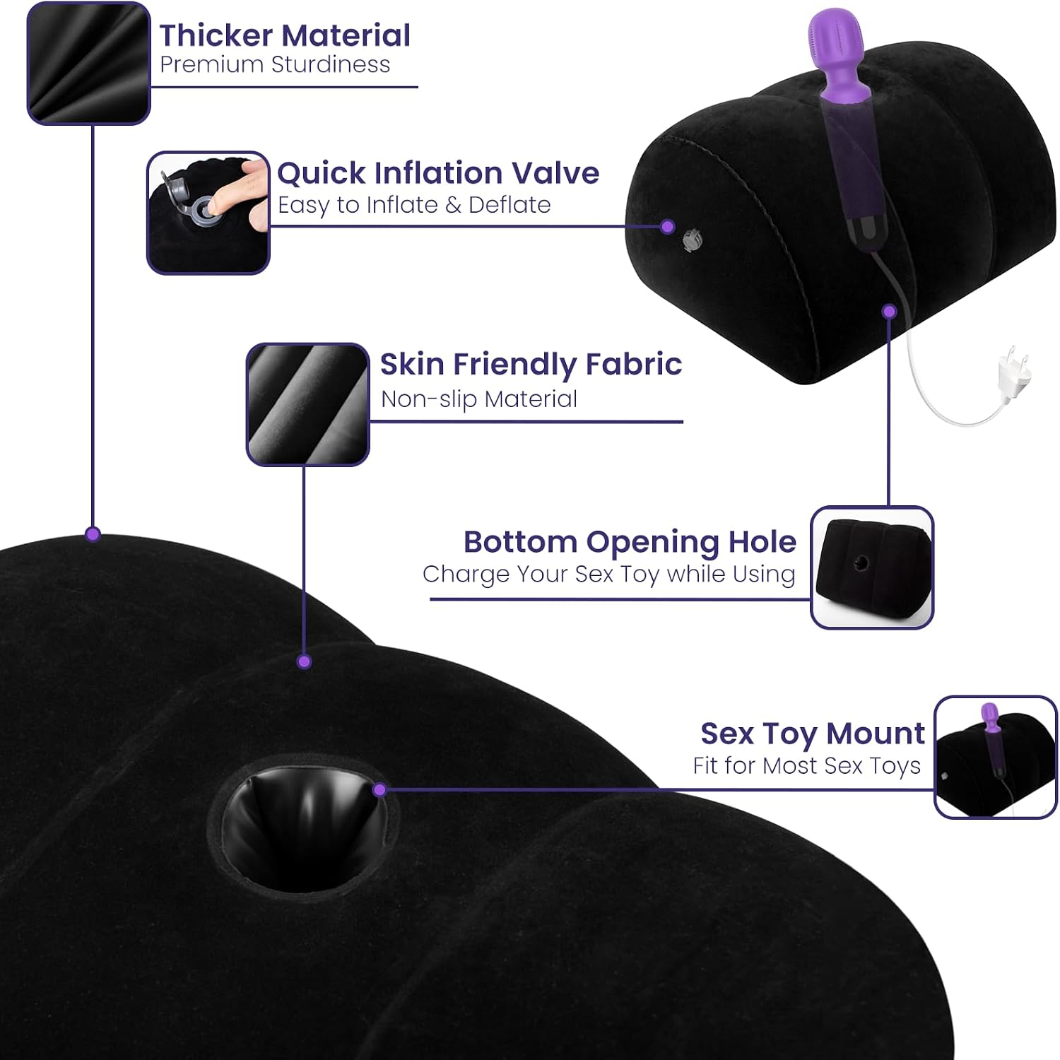 Dildo Mount Inflatable Sex Position Pillow for Adults Sex Furniture Sex Toys for Women Dildo Chair Sex Toy Mount Couples Women