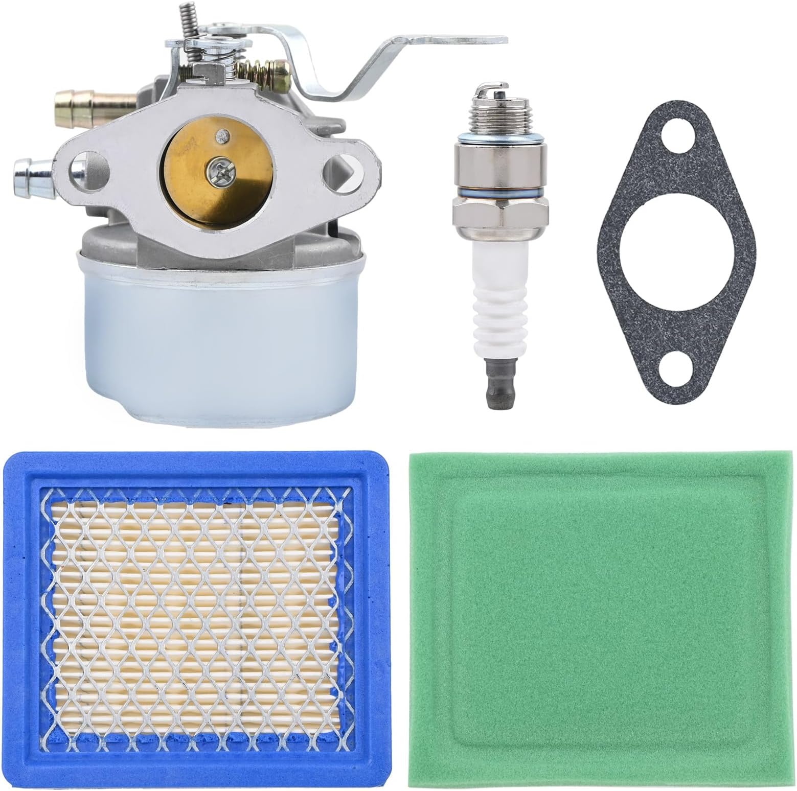 ZAMDOE 640025 Kit Complet Carburateur Tecumseh OHH45 OHH50 OHH55 OHH60 - Avec Filtre Et Bougie