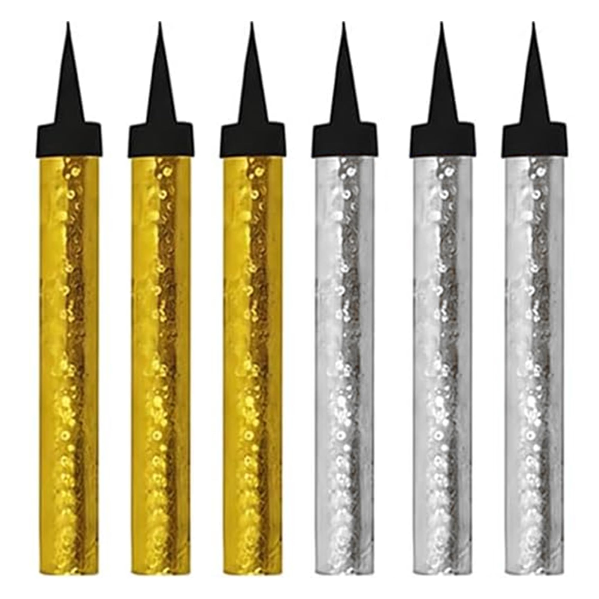CRSTAL25 3 Gold and 3 Silver Sparkling Fountain Candles | Low-Smoke, Bright Sparkle & Long-Lasting Effect | Great for Birthdays, Anniversaries, Weddings & Parties