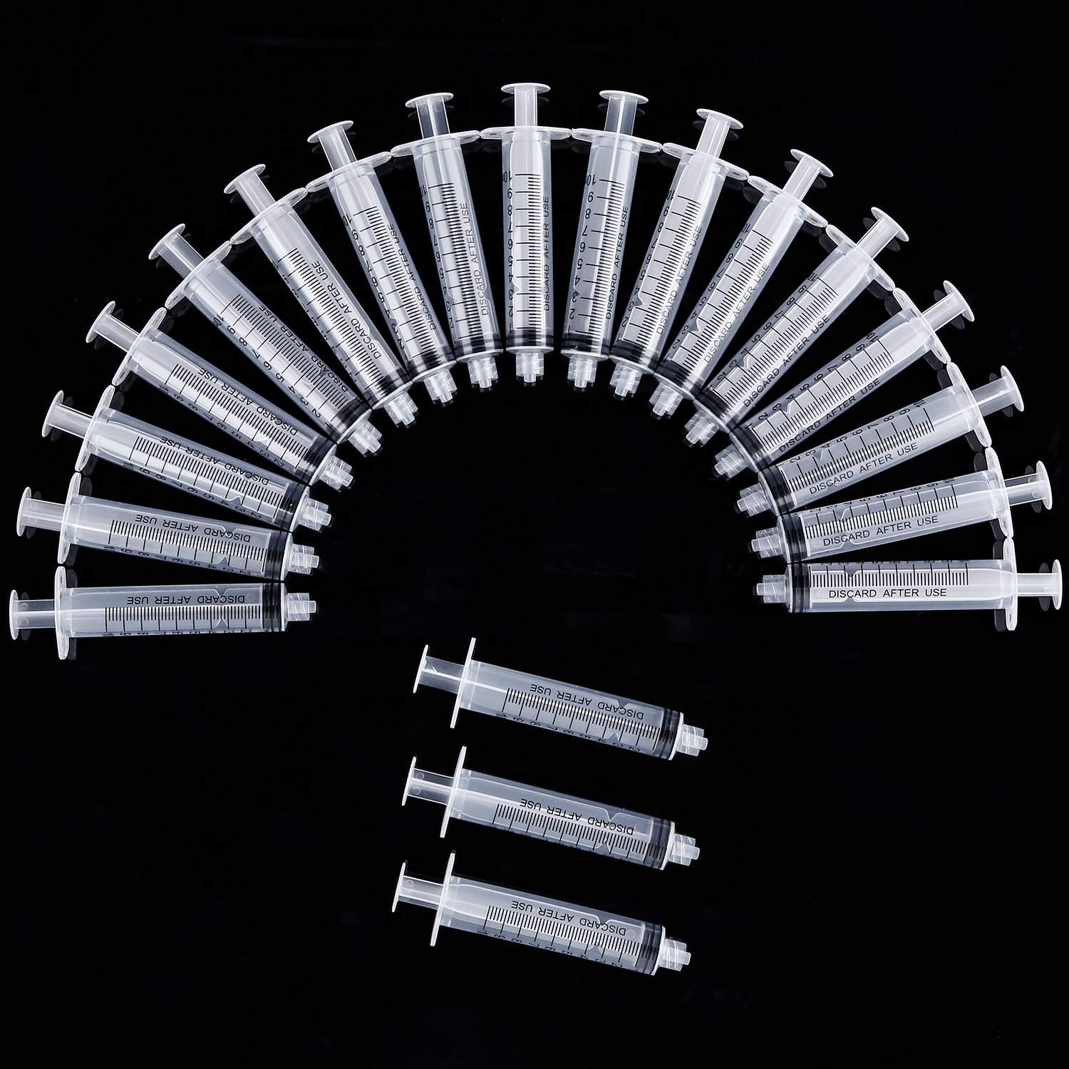 TecUnite 20 Pack Syringe, Plastic Curved Syringes for Epoxy Resin, Craft, Feeding Pets Animals, Oil or Glue Applicator - Image 7