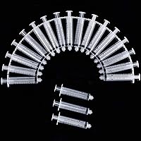 Vista 7 de TecUnite Paquete de 20 jeringas, jeringas de plástico curvas para resina epoxi, manualidades, alimentación de mascotas, aplicador de aceite