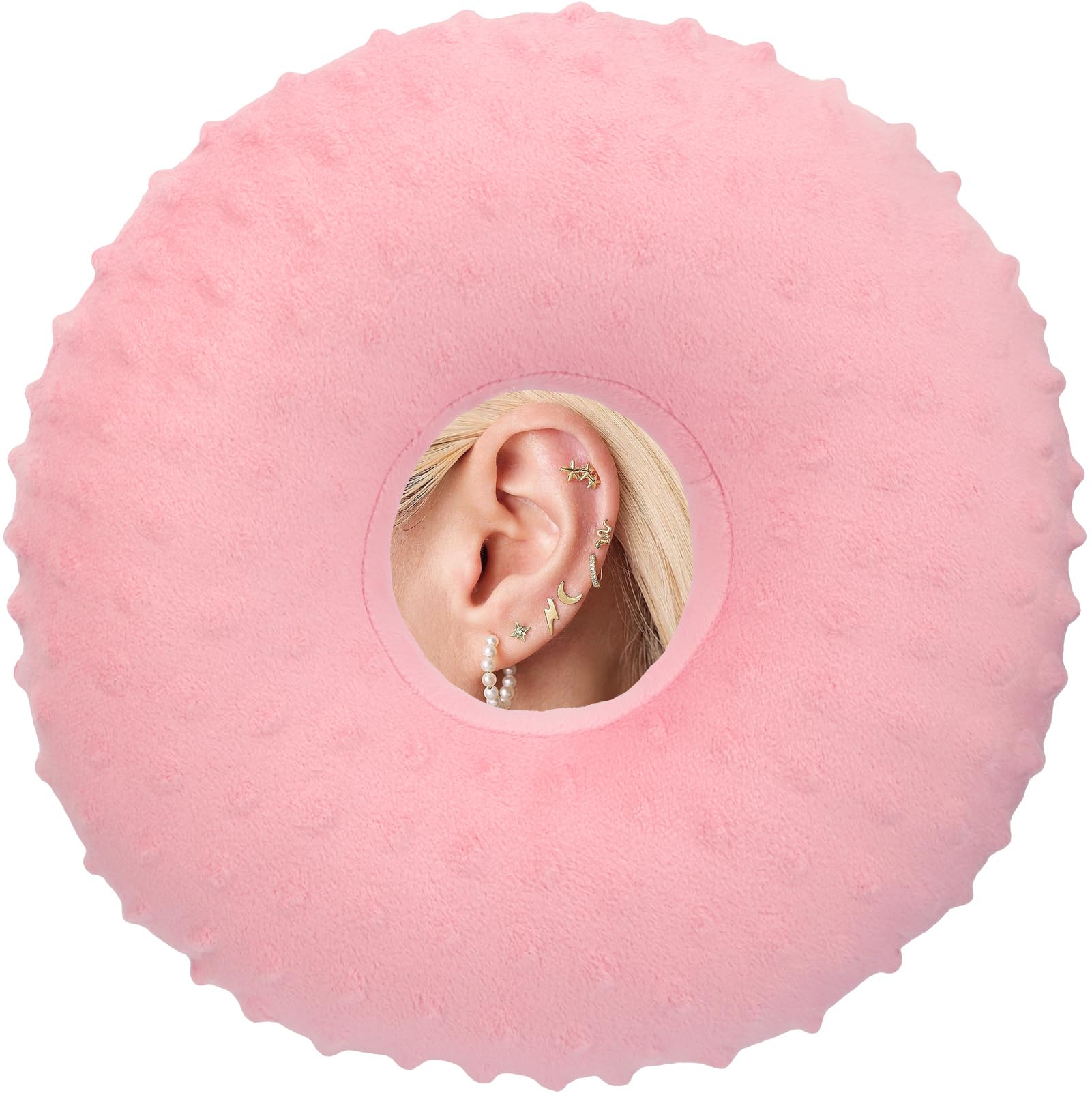 BNRendles Ear Piercing Pillows for Side Sleeper with Ear Hole CNH Piercing Pillows Support Head Neck Ear Pain Relief Ear Pressure Sore Side Sleeping