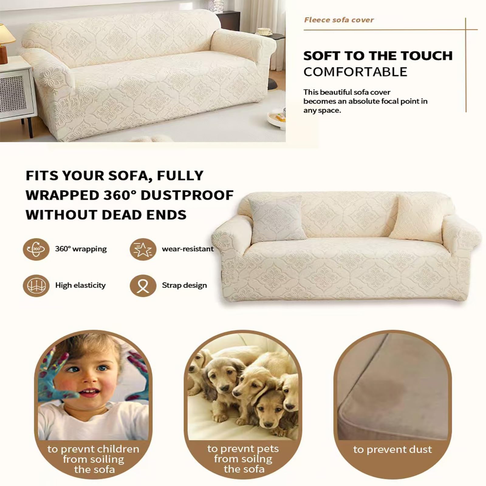 Sofa Überzug-2026Neue Universelle rutschfeste Sofa Überwurf,Sofa-Schutzhülle 1/2/3/4/5 Sitzer ，Sofahusse Für Wohnzimmer Protector Für Hunde Haustiere(C,1-seat: 90 cm–140 cm)