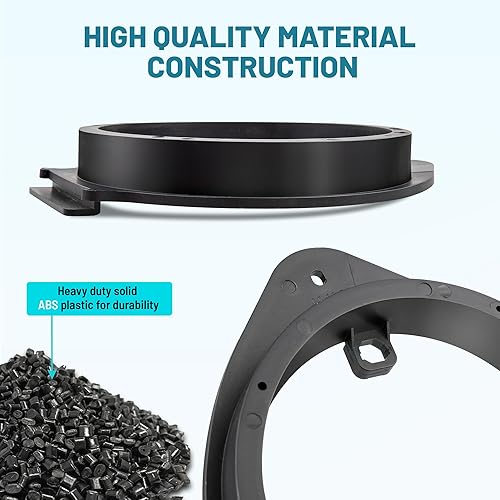 Miniatura 6 de NuIth Aftermarket - Anillo espaciador adaptador de altavoz de puerta delantera y trasera para GM GMC 2006-2019, Chevy 2006-2021, Cadillac 2007-2014