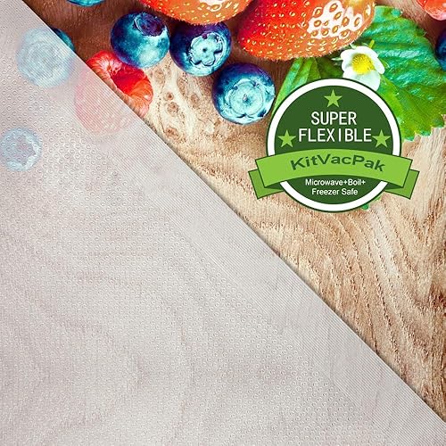 Miniatura 6 de Paquete de 2 bolsas selladoras al vacío de 11 x 50, sin BPA y resistentes, bolsas de sellado al vacío de grado comercial compatibles con cualquier