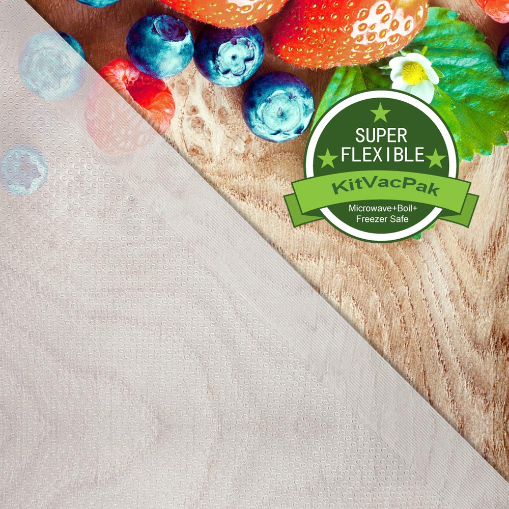 100 l 10 x 13 worki próżniowe do żywności o klasie handlowej, nie zawierają BPA, są wytrzymałe. Worki próżniowe do zamrażania zgodnych z FoodSaver, Weston, uszczelnij posiłek plus inne maszyny.