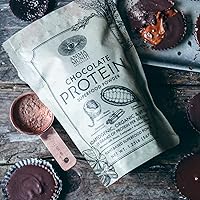 Vista 5 de Anima Mundi Apothecary Superalimento en polvo de proteína de chocolate, proteína vegana orgánica, mezcla de proteínas a base de plantas de chocolate
