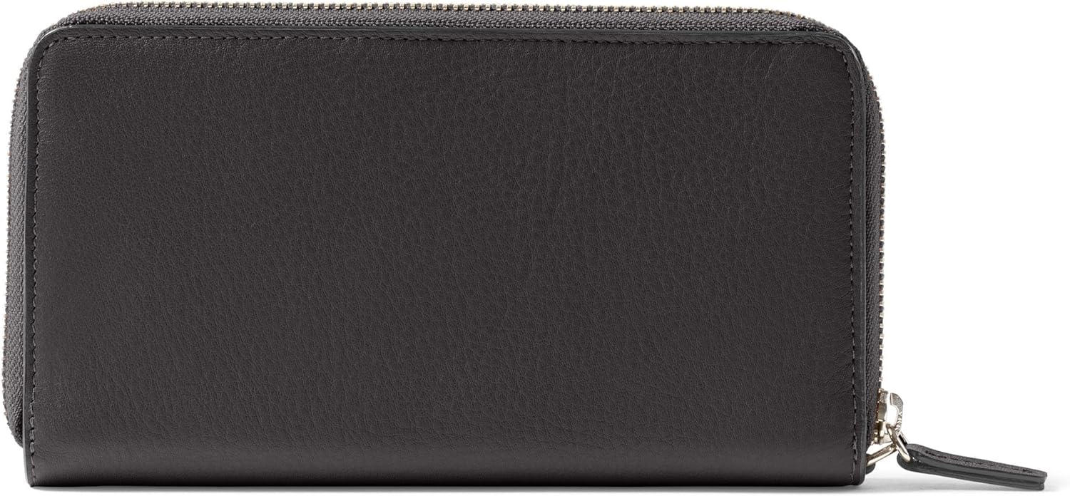 Leatherology Black Onyx Klyde Continental Wallet - 12 credit card slots, secure zipped coin pocket, multiple compartments for phone or checkbook