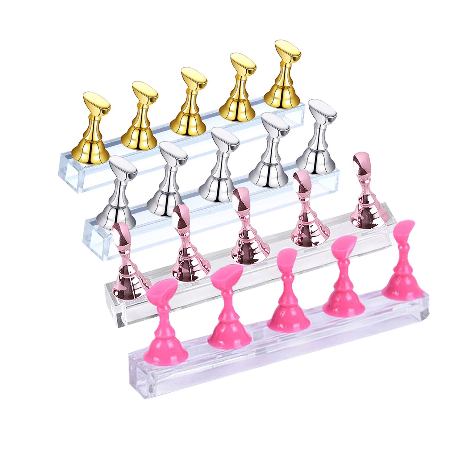 4 Set Acrylic Nail Art Display Stand, Nail Tips