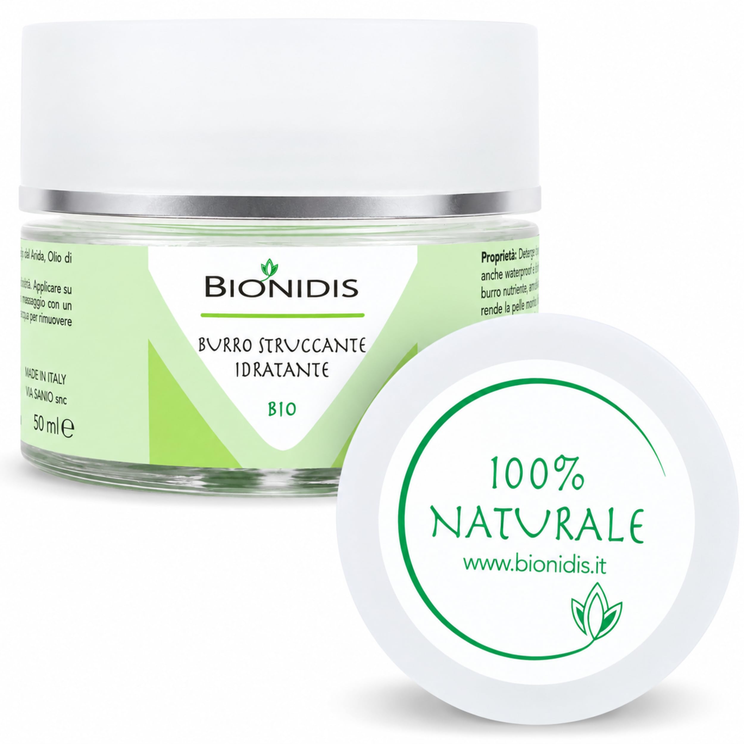 Burro Struccante Naturale Viso e Occhi, Struccante Waterproof Idratante e Delicato