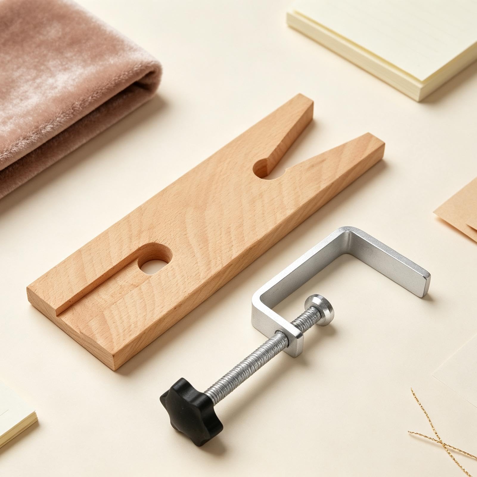 Bench Pin con abrazadera de tornillo C, en V de madera, herramientas
