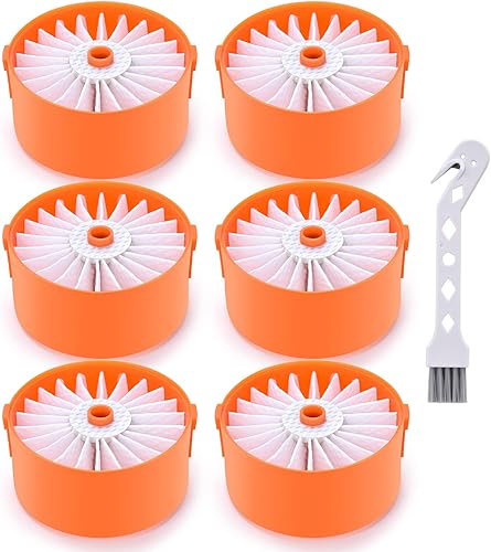 Miniatura 1 de Filtro de repuesto para aspiradora inalámbrica Black Decker BSV2020G BSV2020P BSVF1 Powerserie, paquete de 6 filtros HEPA BSV2020 con cepillo de
