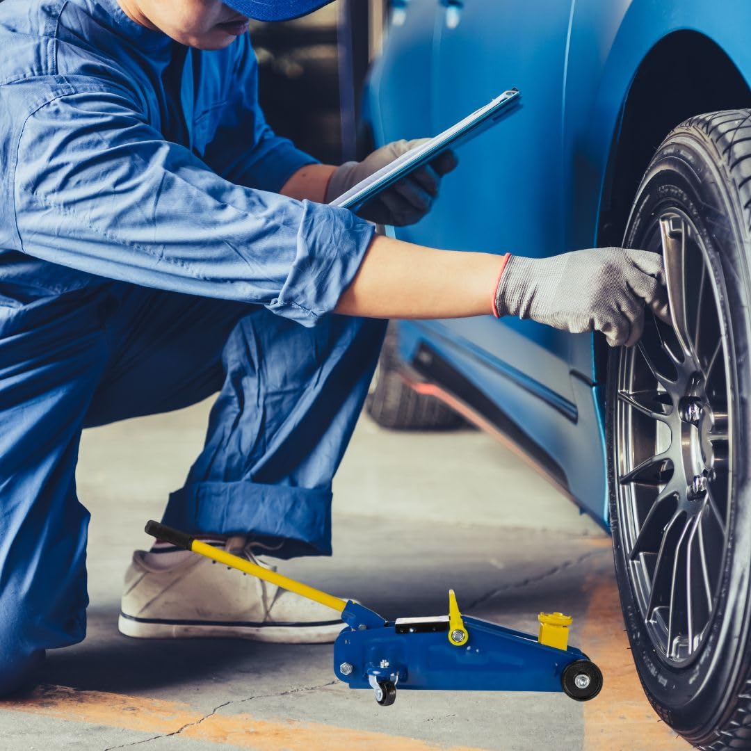 AMC Cric Sollevatore idraulico professionale 2t Cric auto crick martinetto ruote bidirezionali a cuscinetto