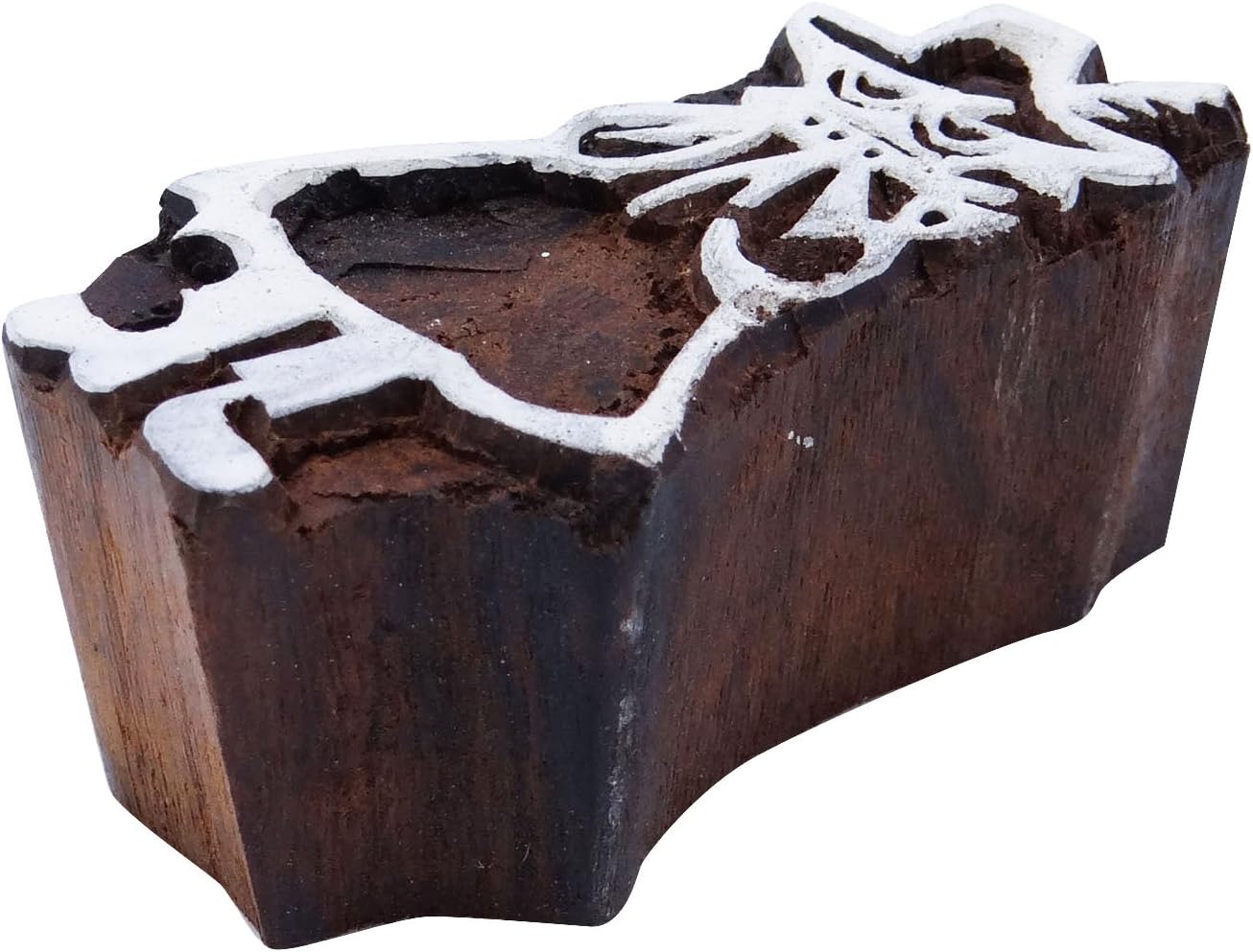 Decorative Block Indian Wooden Textile Stamps Cat Wood Brown Printing Block