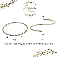 Vista 4 de Gold Nose Ring - Thin Tiny 24 Gauge 7mm White Opal Nose Hoop - 14k Gold Filled Nose Rings For Women - Small Handmade Piercing Jewelry - Gift Ready
