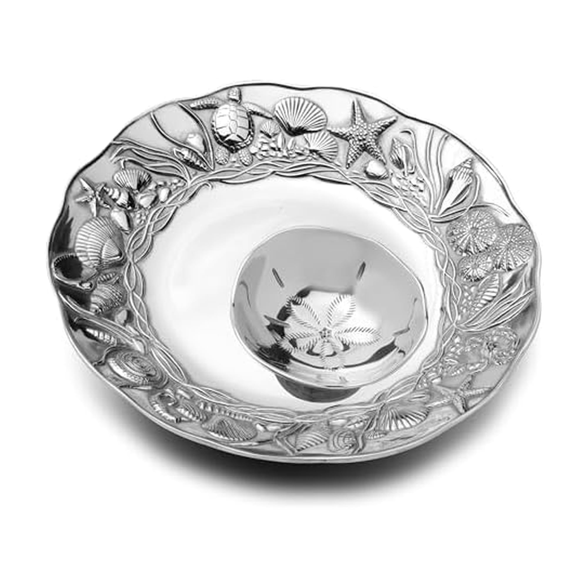 Amazon.com | Wilton Armetale Coastal 2-Piece Chip And Dip Serving