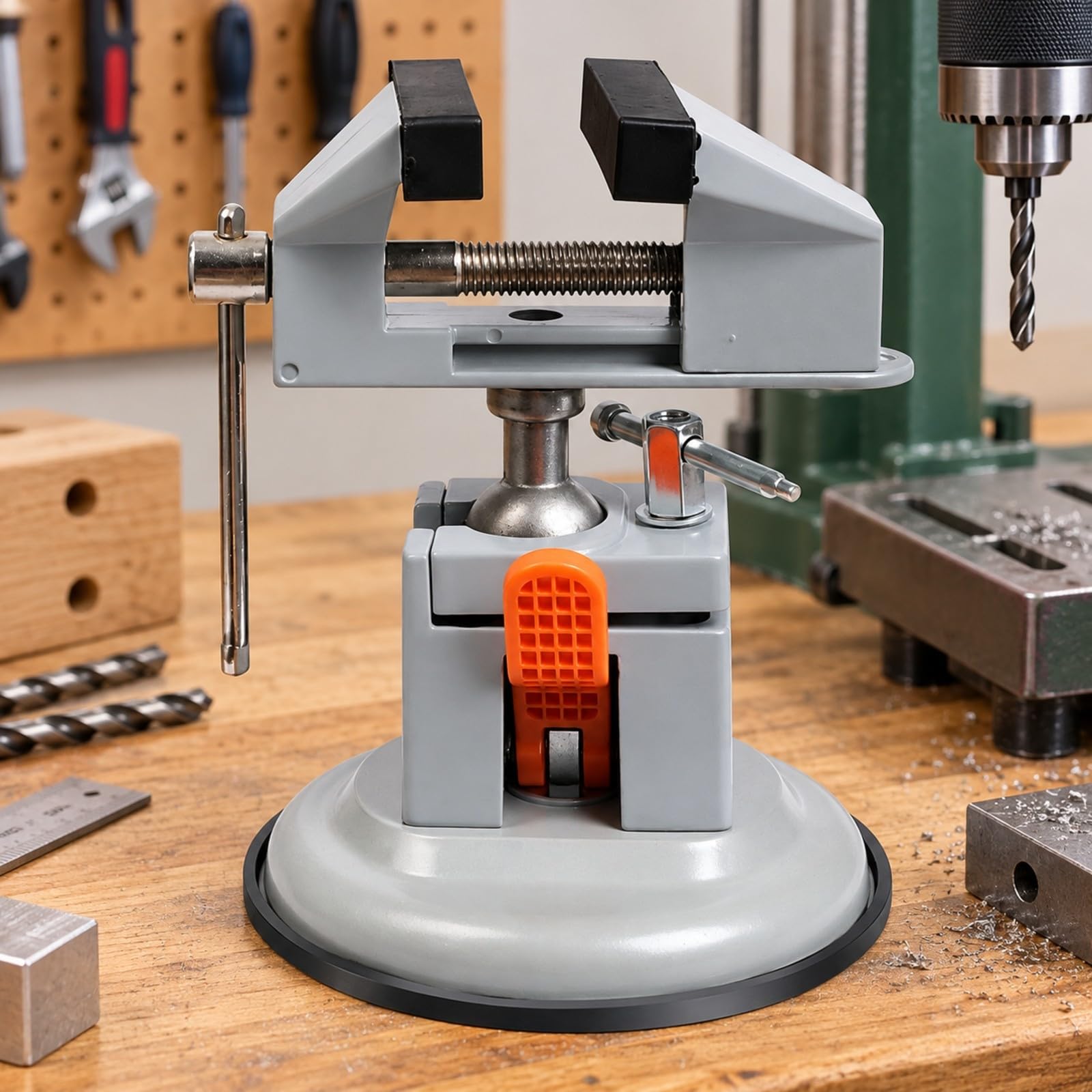 predolo Morsa Acero con Base Ventosa Versátil Morsa Portátil cción Ajustable Abrazara jeción Mesa para Caseros, Taller Casero