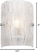 Vista 3 de Brilliance - Aplique de pared con 1 luz, acabado cromado con pantalla de vidrio de hielo brillante