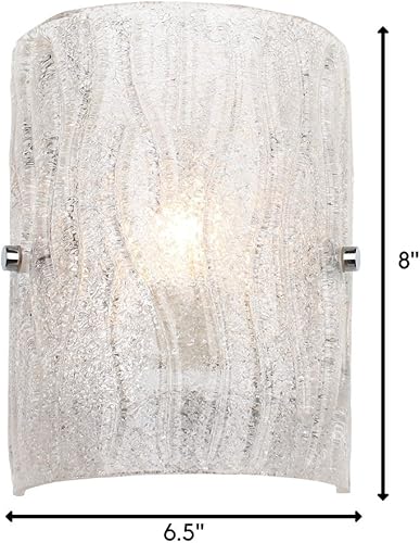 Miniatura 3 de Brilliance - Aplique de pared con 1 luz, acabado cromado con pantalla de vidrio de hielo brillante